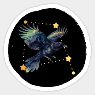Corvus Constellation Crows Raven Stars Universe Sticker